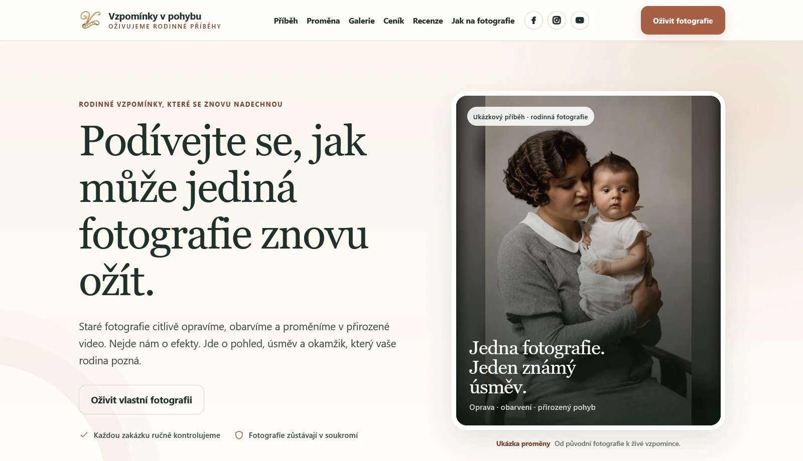 Náhled webu Vzpomínky v pohybu